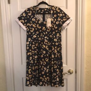 Navy and yellow daisy Zaful Dress, XXL, Pinup!